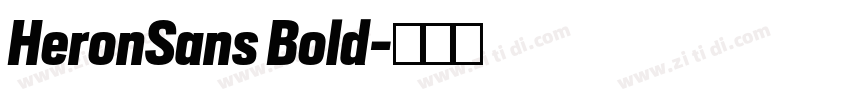 HeronSans Bold字体转换